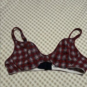 Tommy Hilfiger Red Plaid Bra